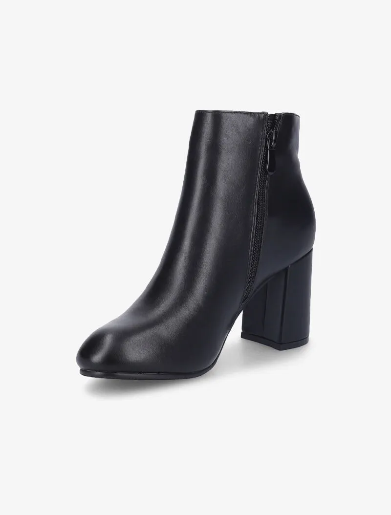 Bottines basiques à talon - Noir