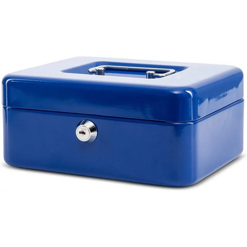 Coffre à monnaie 200 x 170 x 90 mm - Bleu