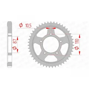 Couronne AFAM 42 dents acier pas 530 type 14601 Suzuki