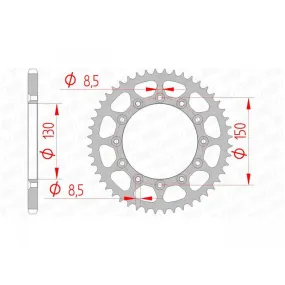 Couronne AFAM 48 dents acier pas 520 type 12323