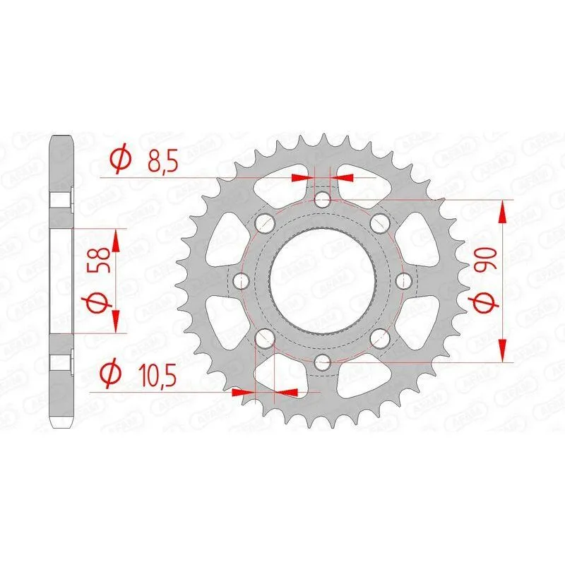 Couronne AFAM acier standard 10201 - 428