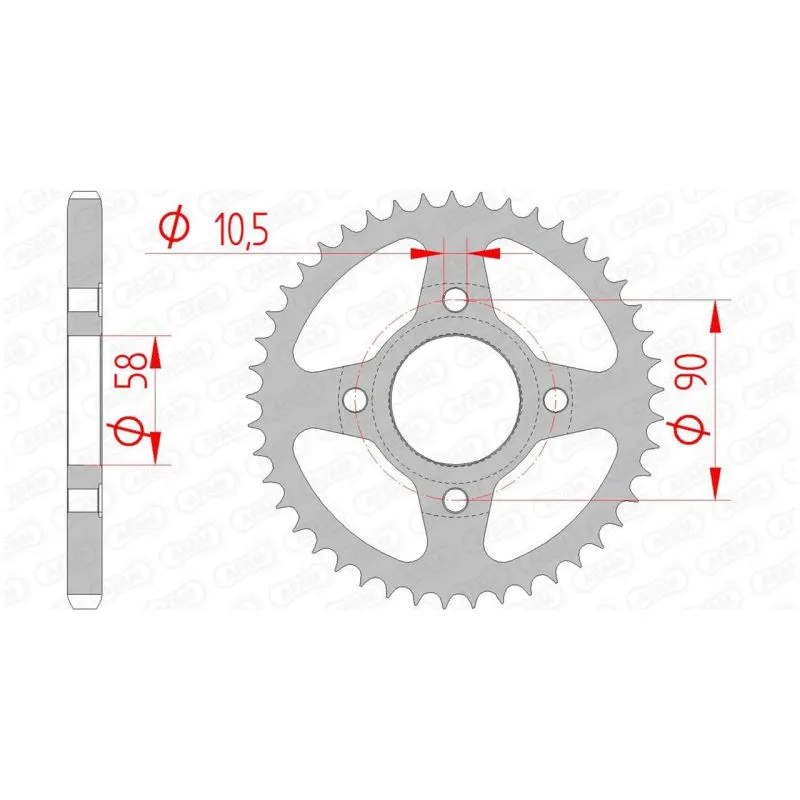 Couronne AFAM acier standard 10223 - 428
