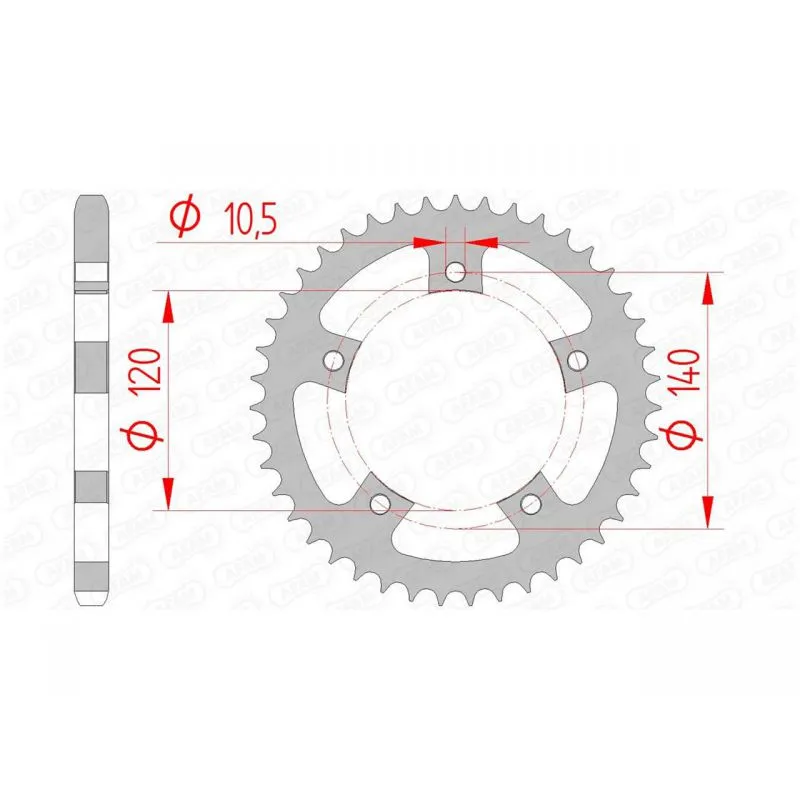 Couronne AFAM acier standard 86500 - 525