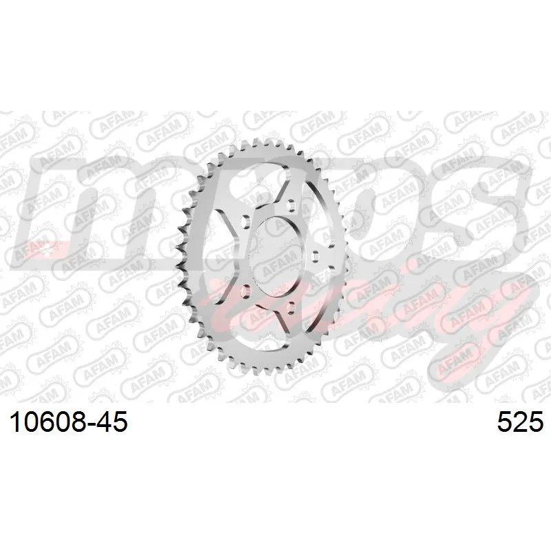 Couronne AFAM acier type 10608 pas 525 (45 dents)
