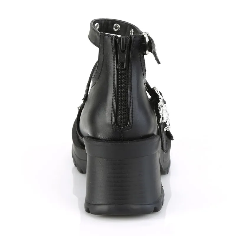Escarpin femme talon bloc à brides