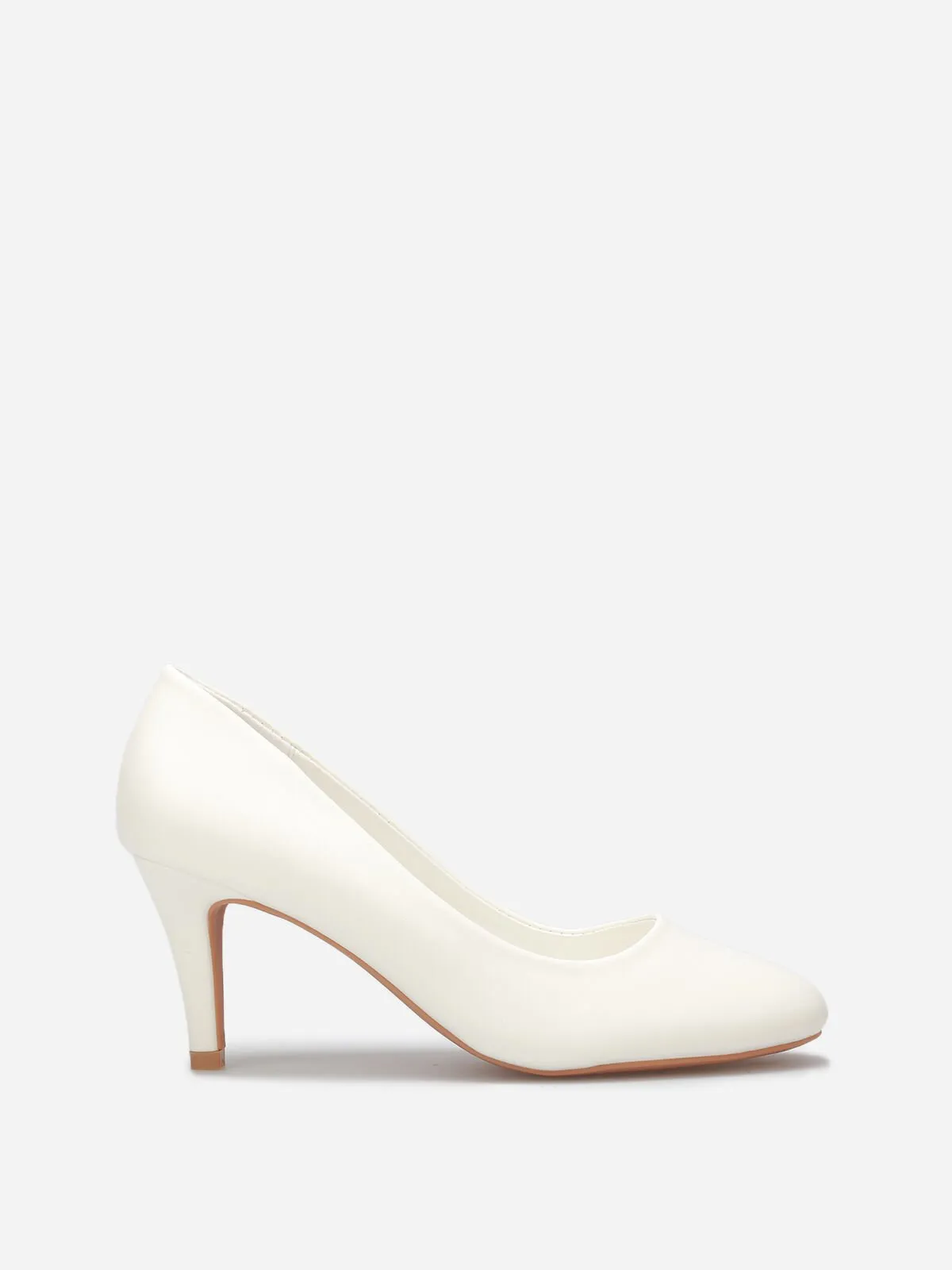 Escarpins classiques à talon fin- Blanc