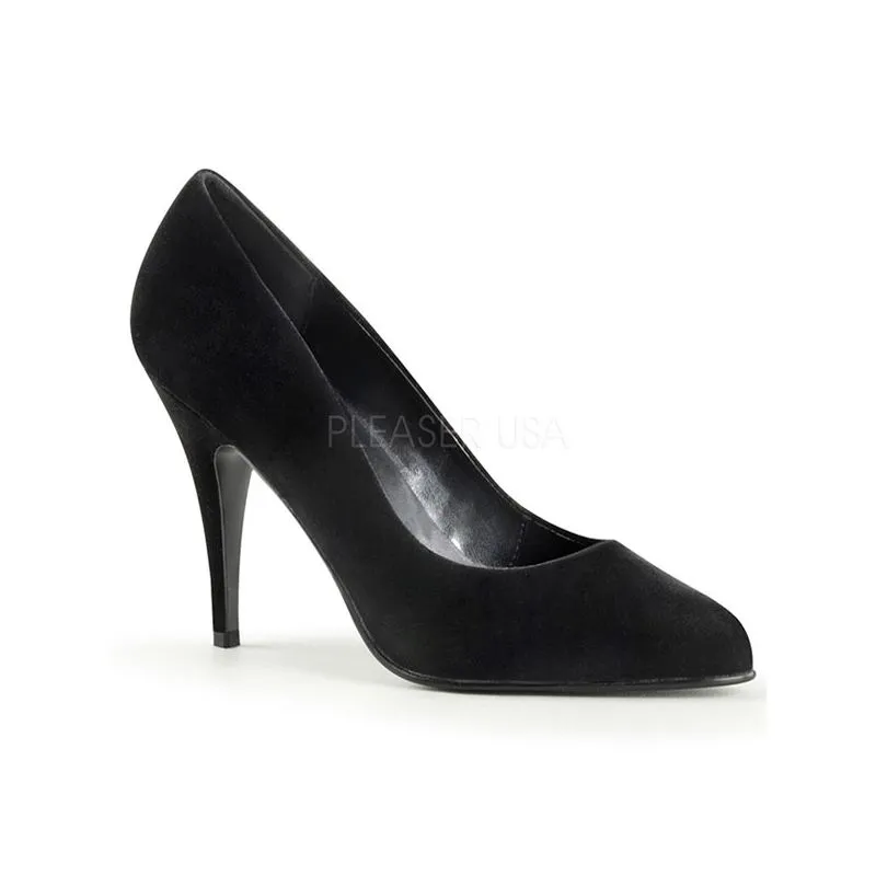Escarpins velours noir talon haut