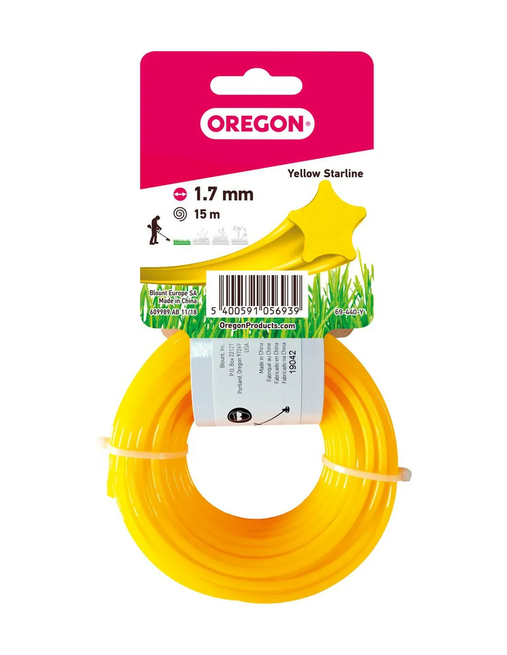 Fil etoile jaune 1 7mm 15m