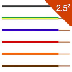 Fil souple H07VK 2.5 mm² - Fil électrique en cuivre souple et isolation PVC 100m