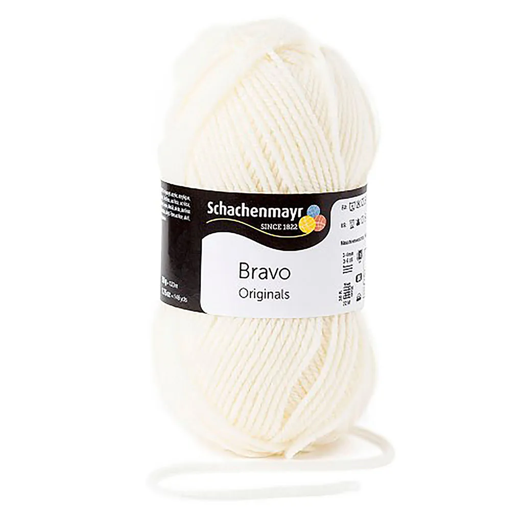 Fil à tricoter BRAVO écru 50g 