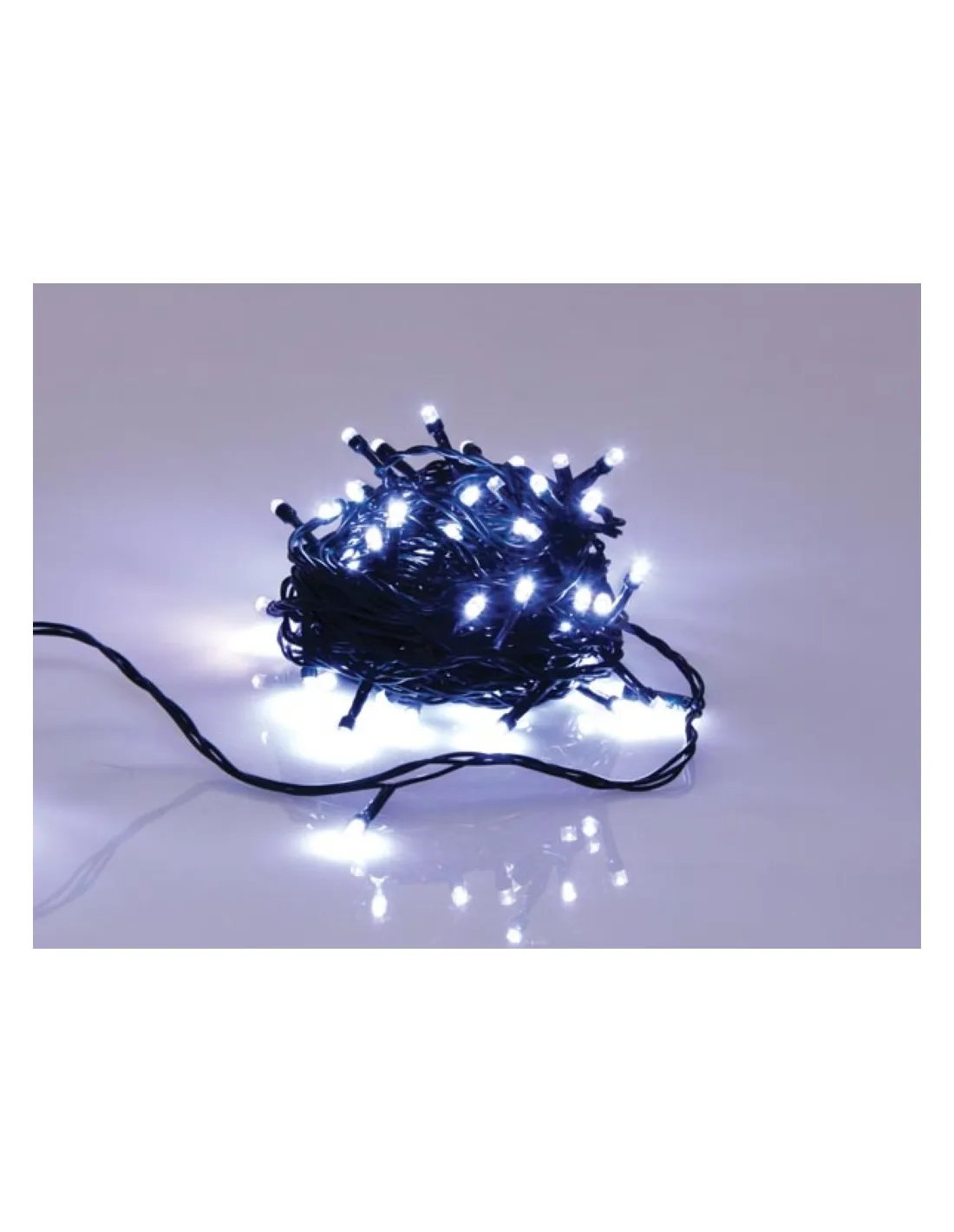 novalight led - 12 m - 80 lampes blanches - fil vert
