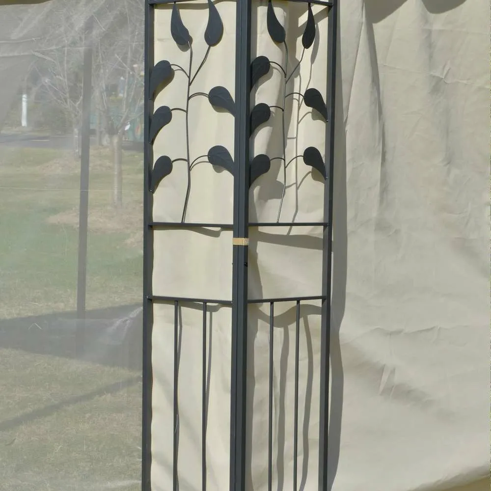 Pergola adossable + moustiquaires métal époxy - 4L x 3l x 2,7H m