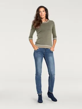 Pull col rond superbe fil brillant