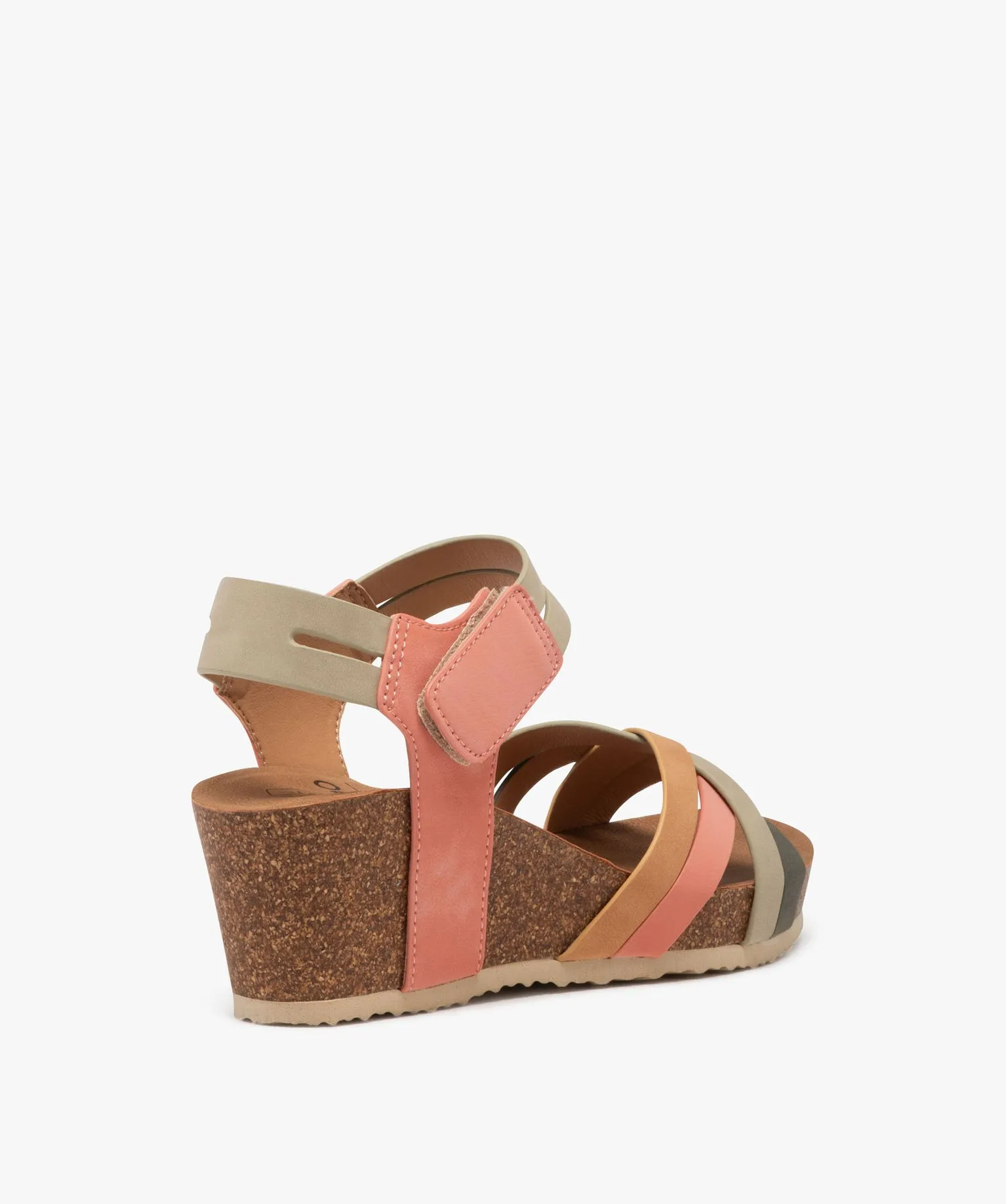 sandales femme a talon compense avec bride cheville a scratch beige sandales a talon