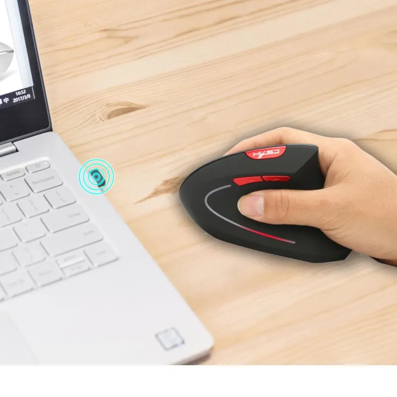Souris Ergonomique Sans Fil 2400 DPI 6 Boutons USB