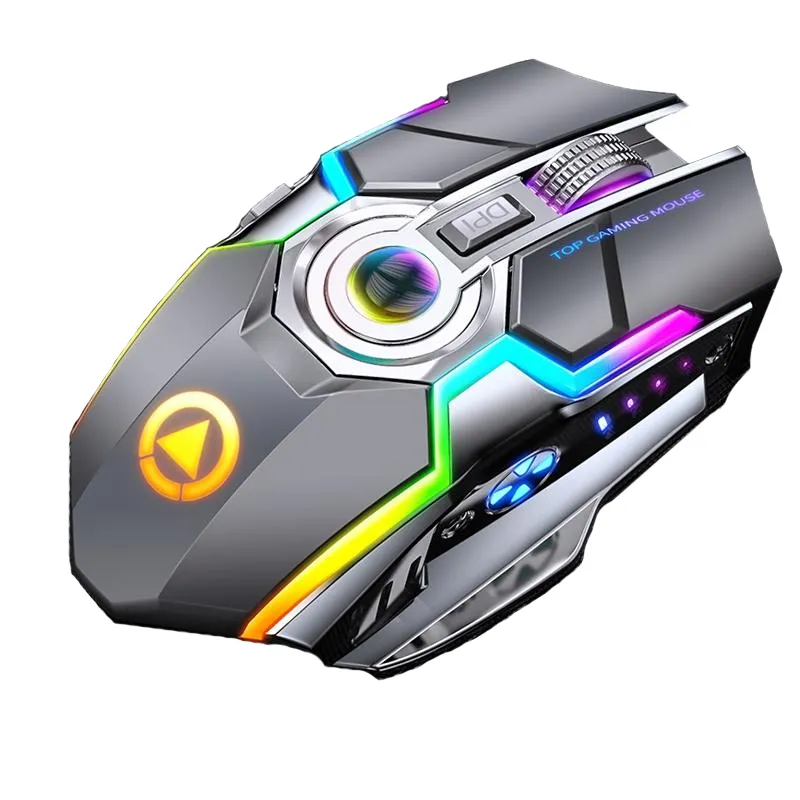 Souris Gaming Sans Fil Silencieuse RGB Rechargeable