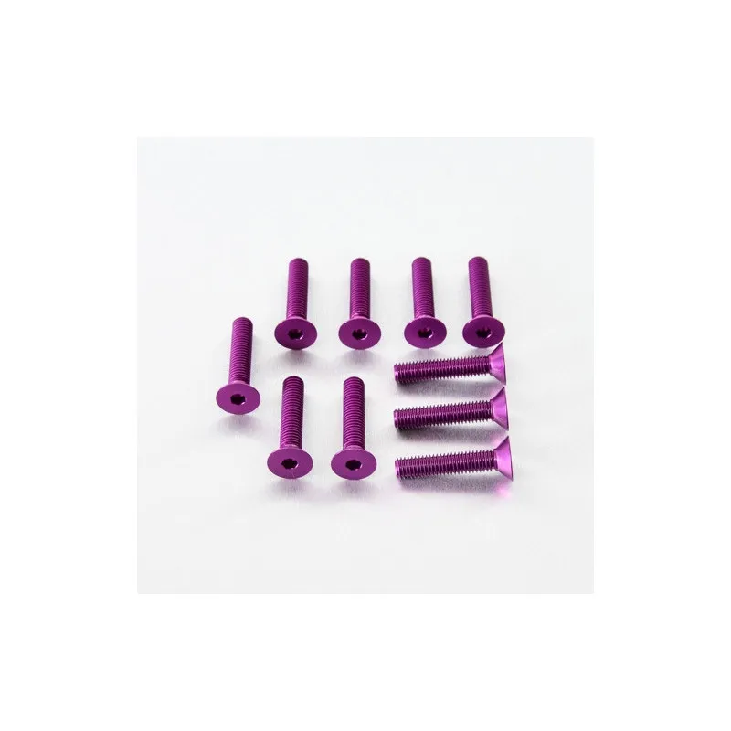 Vis aluminium Tête Fraisée M8 x 1,25mm x 40mm   Pack x 10