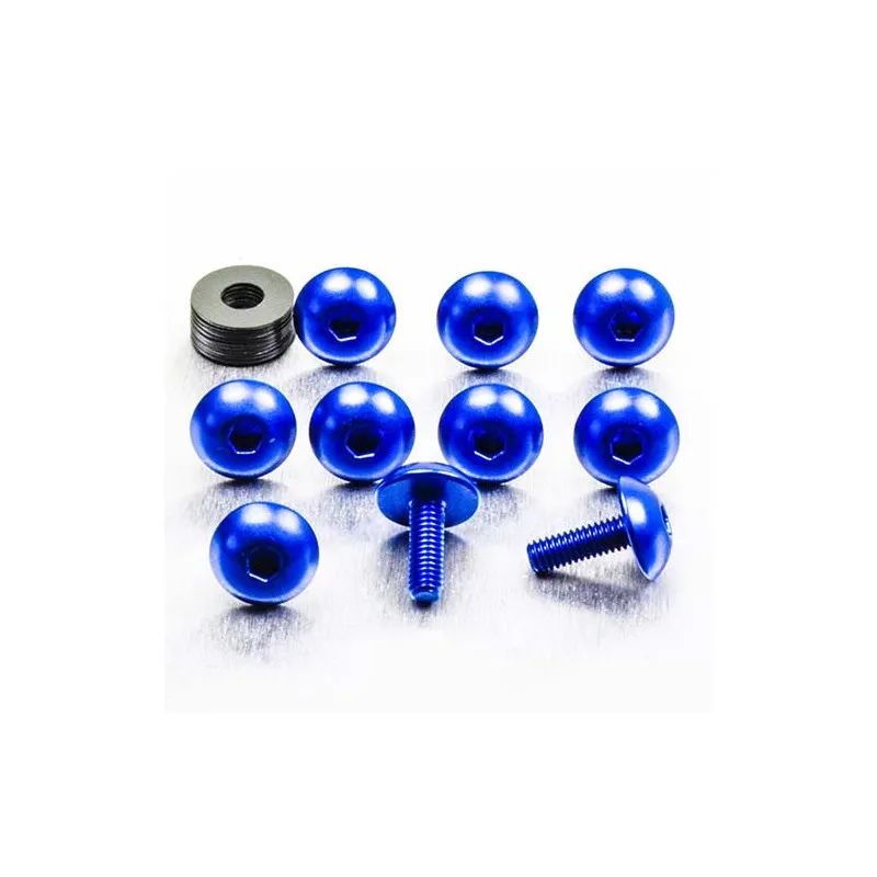 Vis à Tête Bombée Aluminium M4 x 0.7mm x 15mm XL  Pack x 10